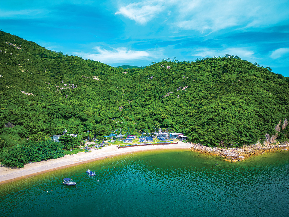 Aerial view of To Tei Wan Beach